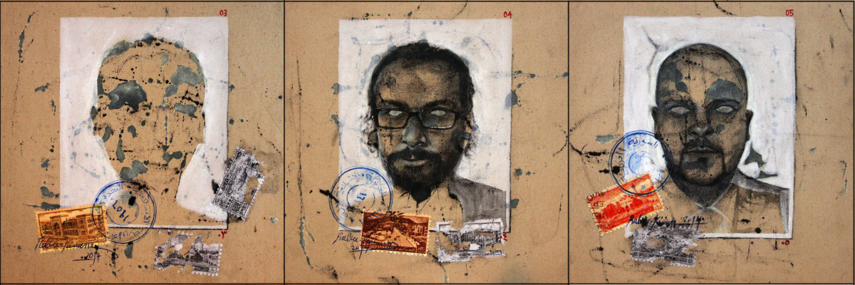 Rabee Kiwan, mixed media on canvas, 2014