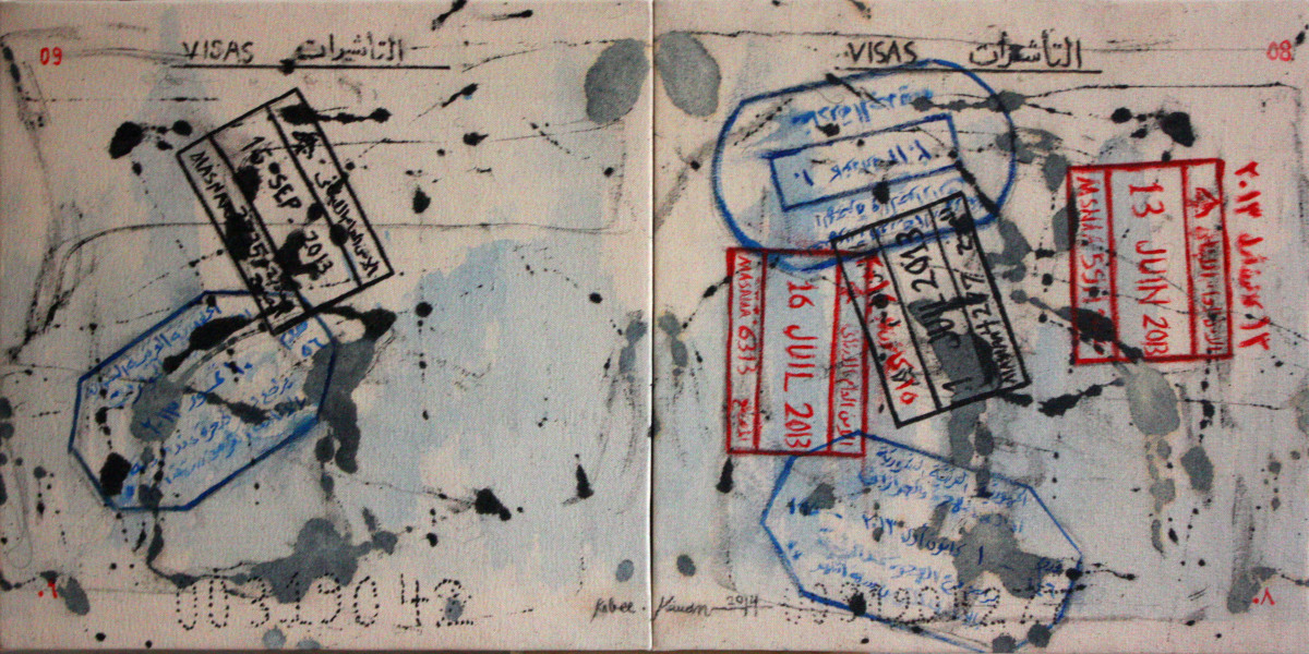 Rabee Kiwan, mixed media on canvas, 2014