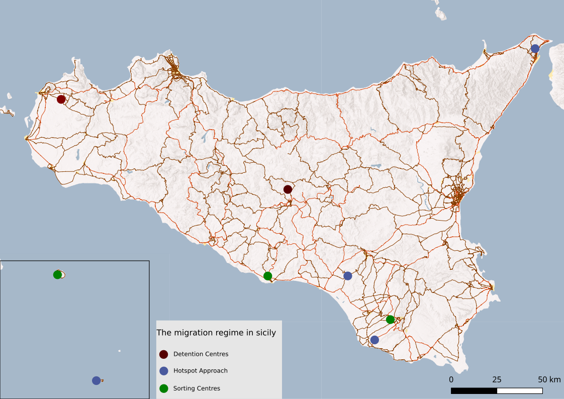 Figure 1: The multiplication of hotspots in Sicily. My work.