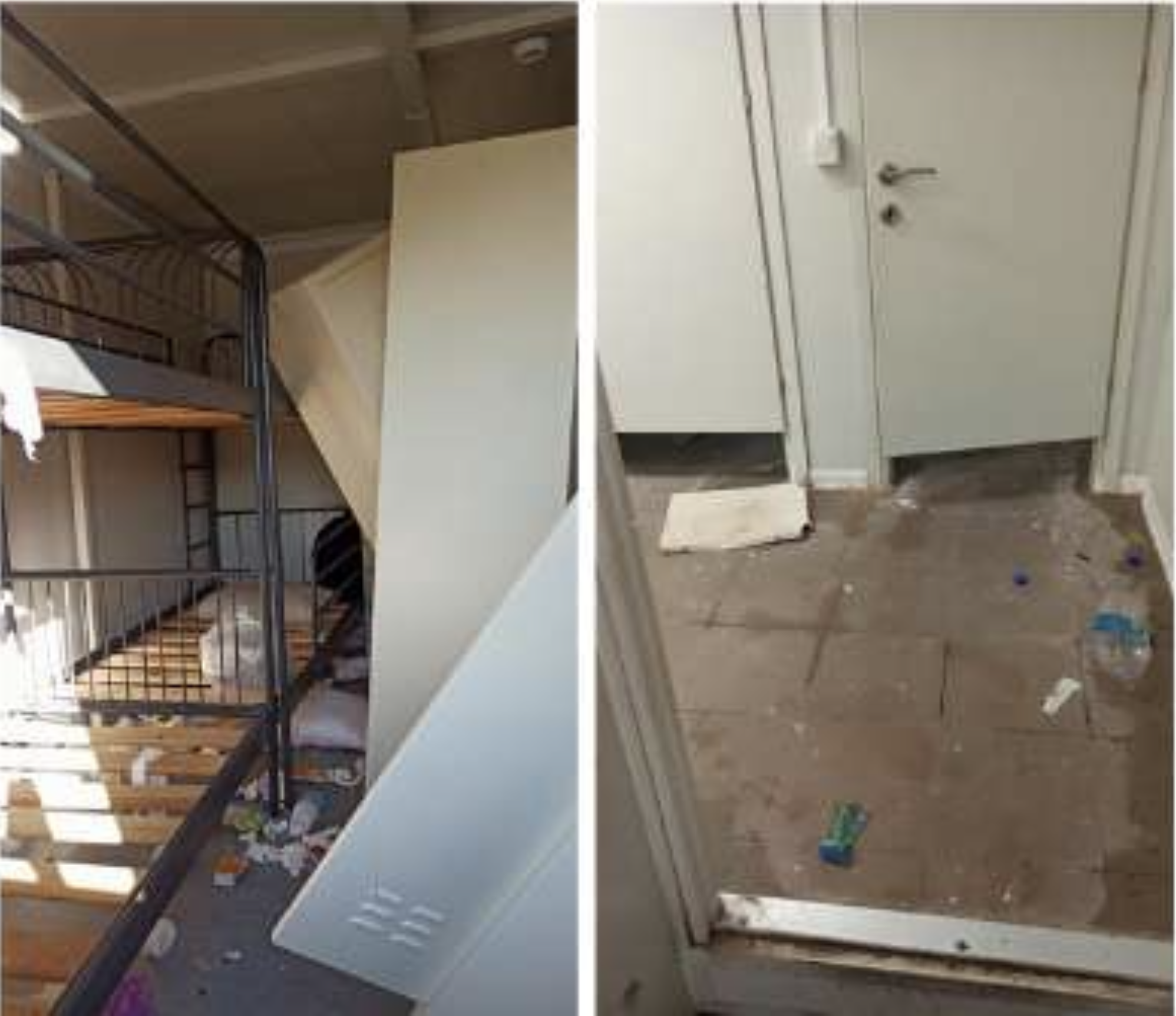 Abb. 4: Bilder von Wohncontainern des CCACs (Foto: inhaftierte Bewohner:in; Credits: I Have Rights).